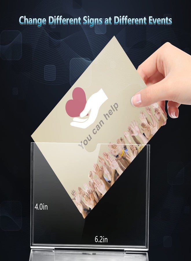 KYODOLED Clear Donation Box for Fundraising with Lock & Sign Holder, Multi-Use Voting and Raffle Box, Tip Jar, Secure Storage, Durable Plastic, 6.2'' x 4.6'' x 4.0'' - Image 5